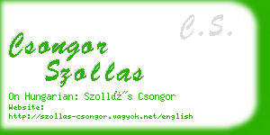 csongor szollas business card